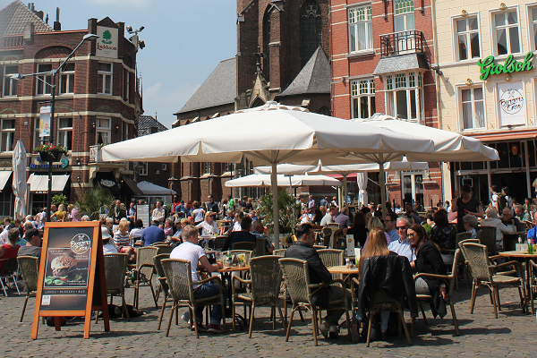People sitting on the terrace in Roermond