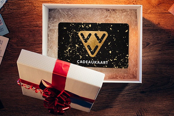 The VVV Gift Card in a beautiful gift box